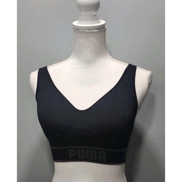 Puma Other - Puma Women's Seamless Sports Running Yoga Bra Black/Gray Sizes Medium